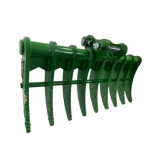 35 Brush Rake for 2 - 3 tons Mini Excavators. 35mm Pins