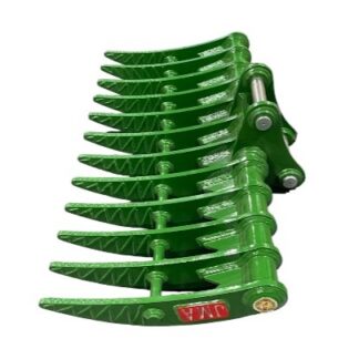 60 Brush Rake for 4.5 - 6.5 Tons Mini Excavators. 45mm Pins