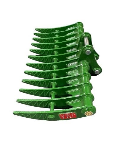 60 Brush Rake for 4.5 - 6.5 Tons Mini Excavators. 45mm Pins