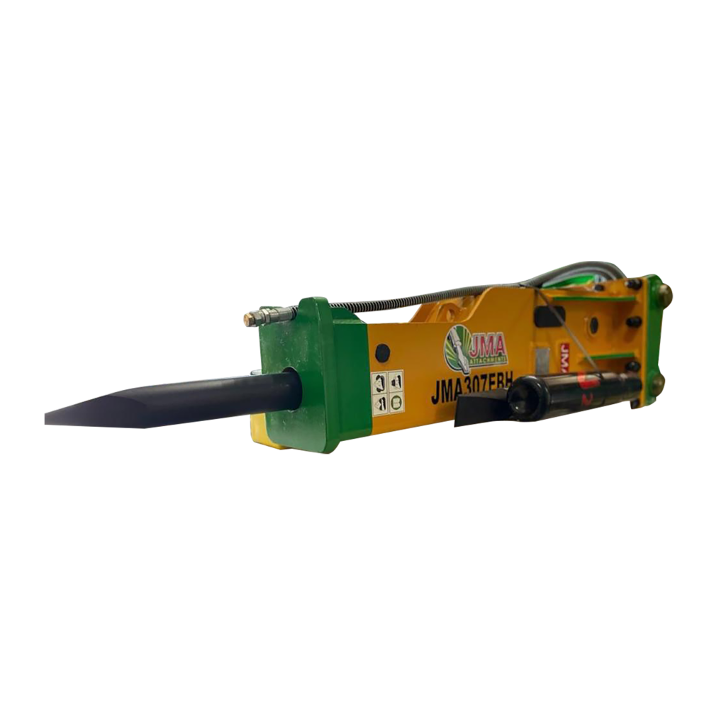1,356 Joules Hydraulic Hammer For 7 – 10 Tons Mini Excavators and Backhoe Loaders. 50mm Pins