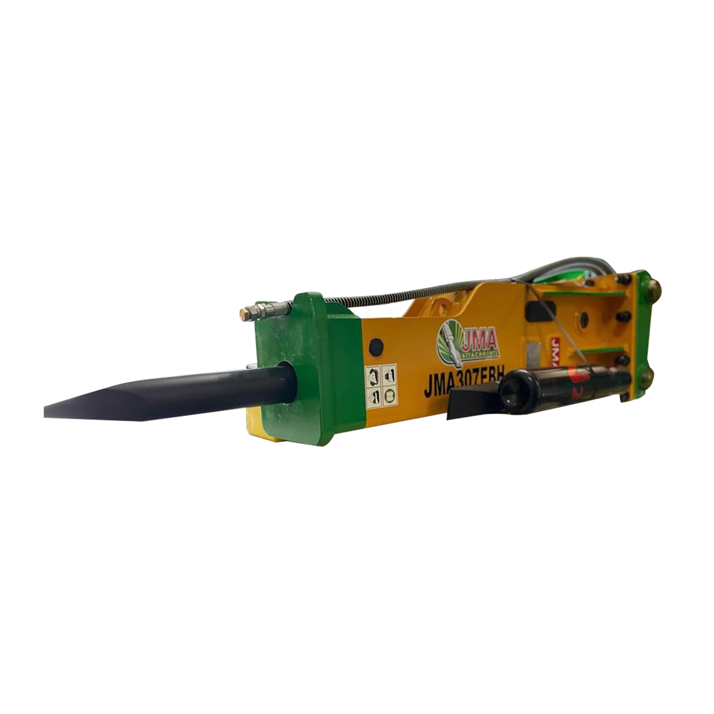 1,356 Joules Hydraulic Hammer For 7 – 10 Tons Mini Excavators and Backhoe Loaders. 50mm Pins