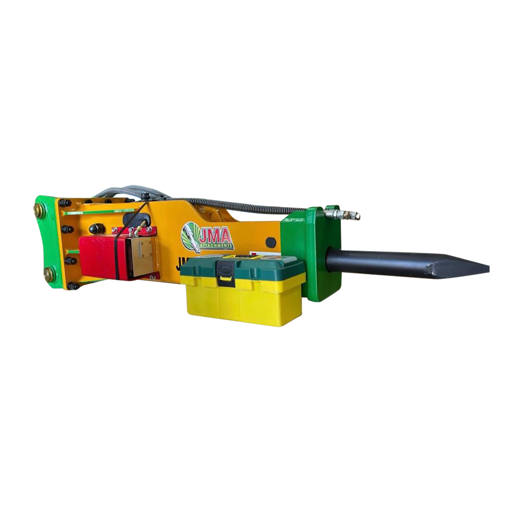 1,356 Joules Hydraulic Hammer For 7 – 10 Tons Mini Excavators and Backhoe Loaders. 50mm Pins