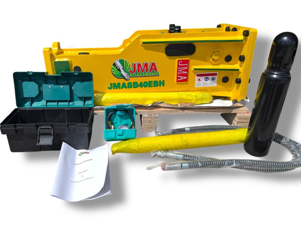 1,018 Joules Hydraulic Hammer for 4 – 7 Tons Mini Excavators.