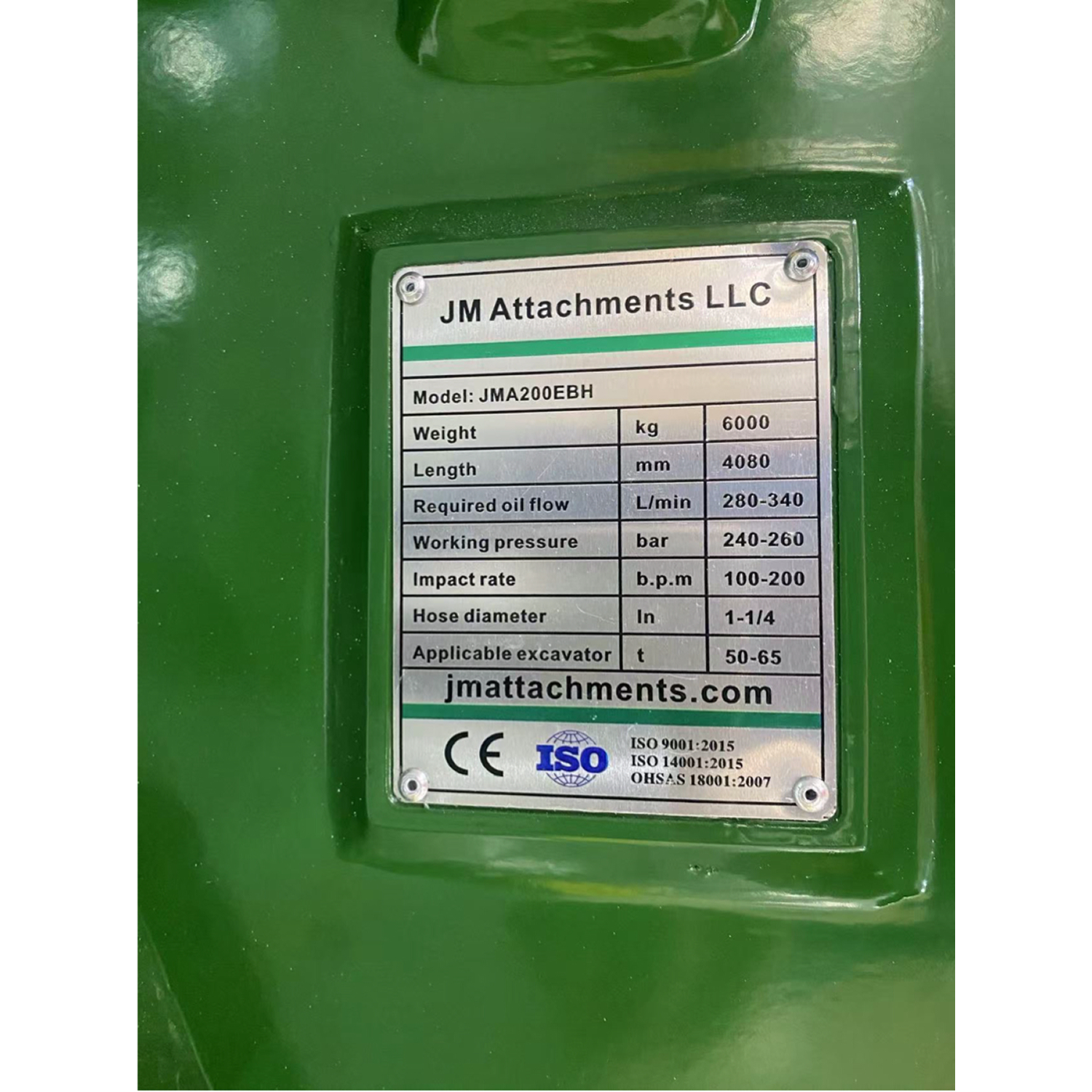 19,800 Joules Hydraulic Hammer for 85 – 130 Tons Excavators.