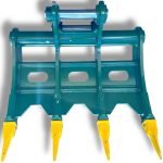 48″ Root Rake for 18 – 25 Tons Excavators. 80mm Pins