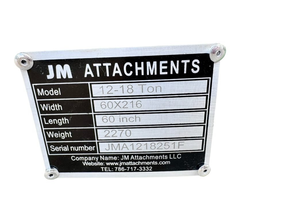 60″ Pallet forks for 10 – 18 Tons Excavators