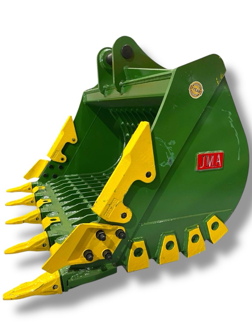 60″ Severe Duty Skeleton Bucket with Teeth for 10 – 15 Tons Excavators. 65mm Pins