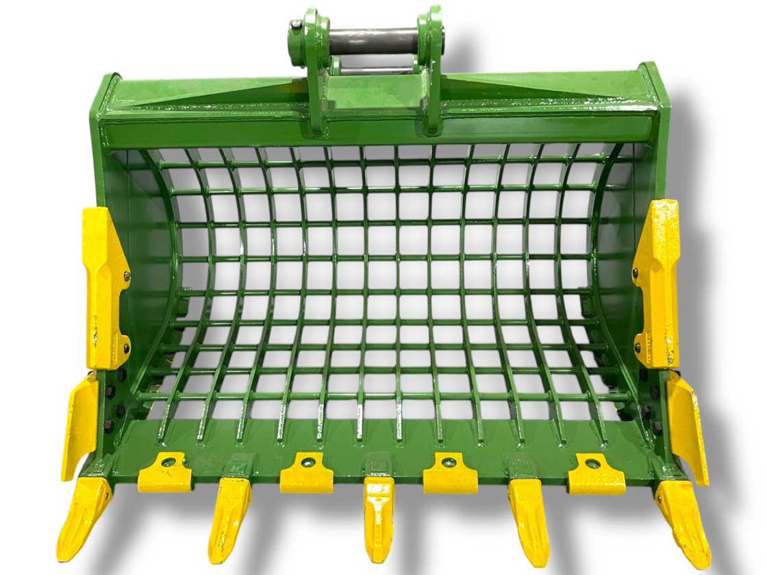 60″ Severe Duty Skeleton Bucket with Teeth for 10 – 15 Tons Excavators. 65mm Pins
