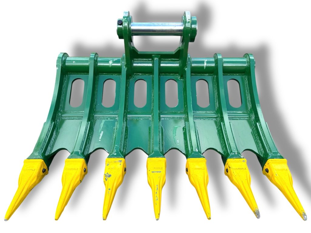 64″ Root Rake for 29 – 48 Tons Excavators. 100mm Pins