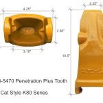 475-5473 | Caterpillar Bucket Tooth | Rock Chisel Style