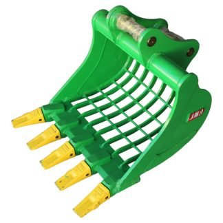 24" Skeleton Bucket with Teeth for 4 - 5 Tons Mini Excavators. 40mm Pins