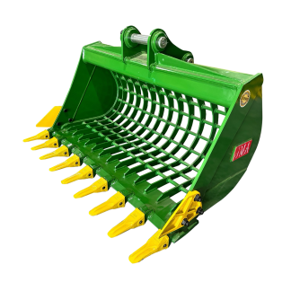 48" Skeleton Bucket with Teeth for 5 - 6.5 Tons Mini Excavators. 45mm Pins
