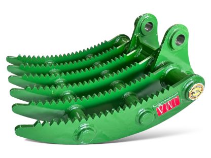 24" Root Rake for 5 - 6.5 Tons Mini Excavators. 45mm Pins