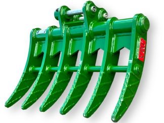 24" Brush Rake for 0.5 - 1.5 tons Mini Excavators. 25mm Pins