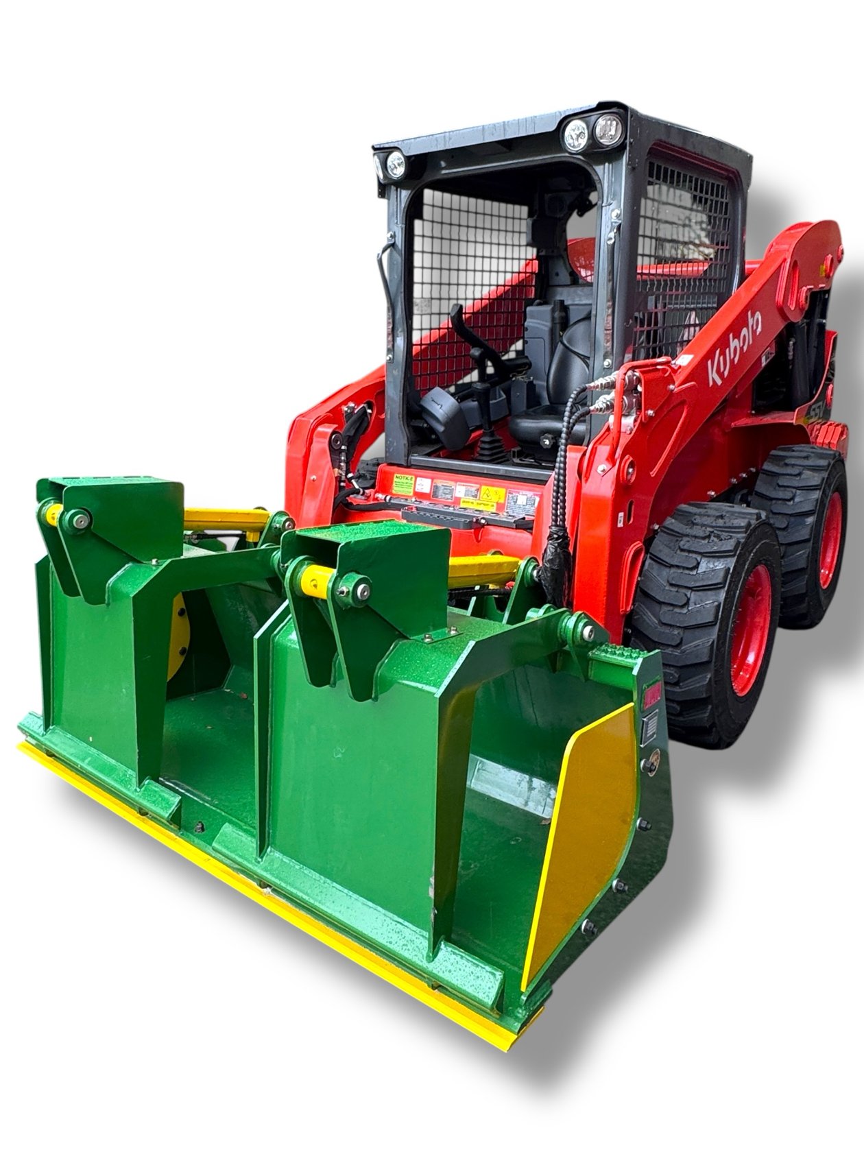 72″ Heavy Duty Grapple Bucket with Reversible Bolt-On Cutting Edge for Skid Steers
