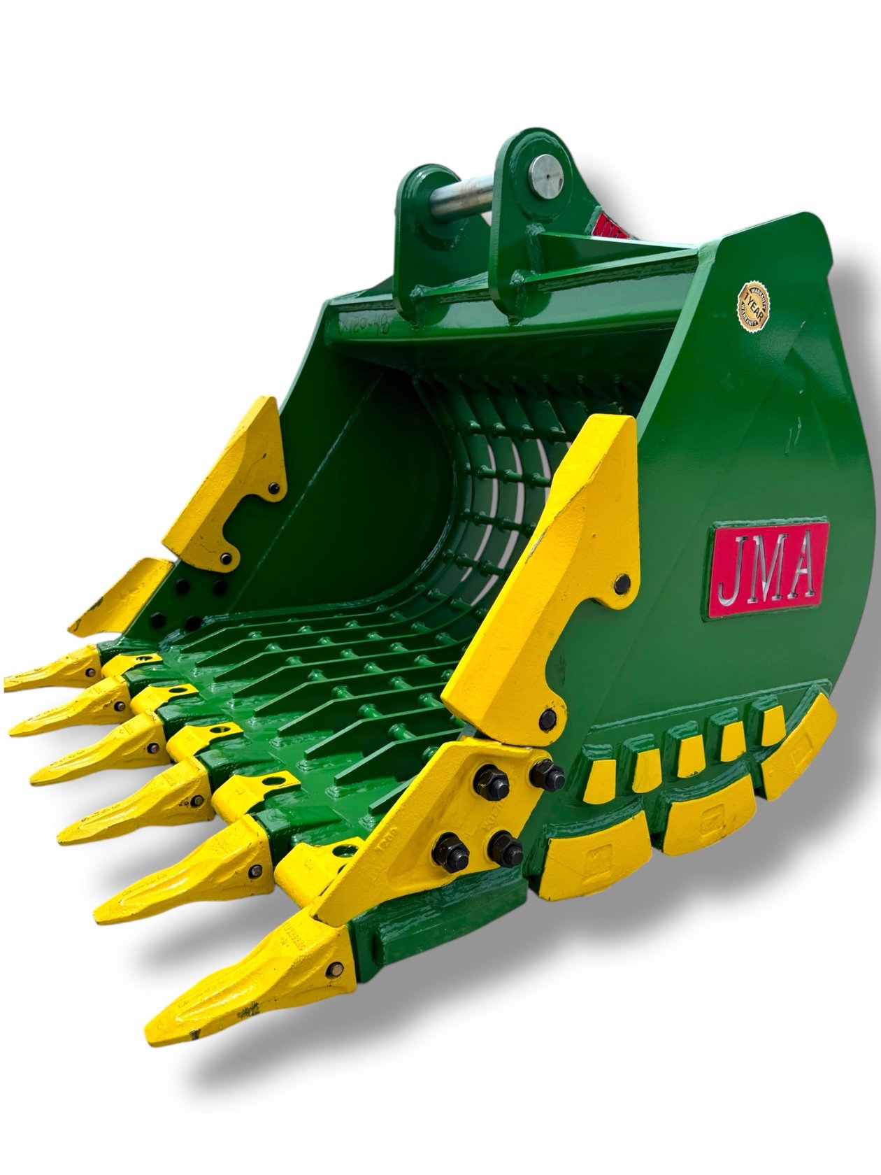 48″ Severe Duty Skeleton Bucket with Teeth for 10 – 15 Tons Excavators. 65mm Pins
