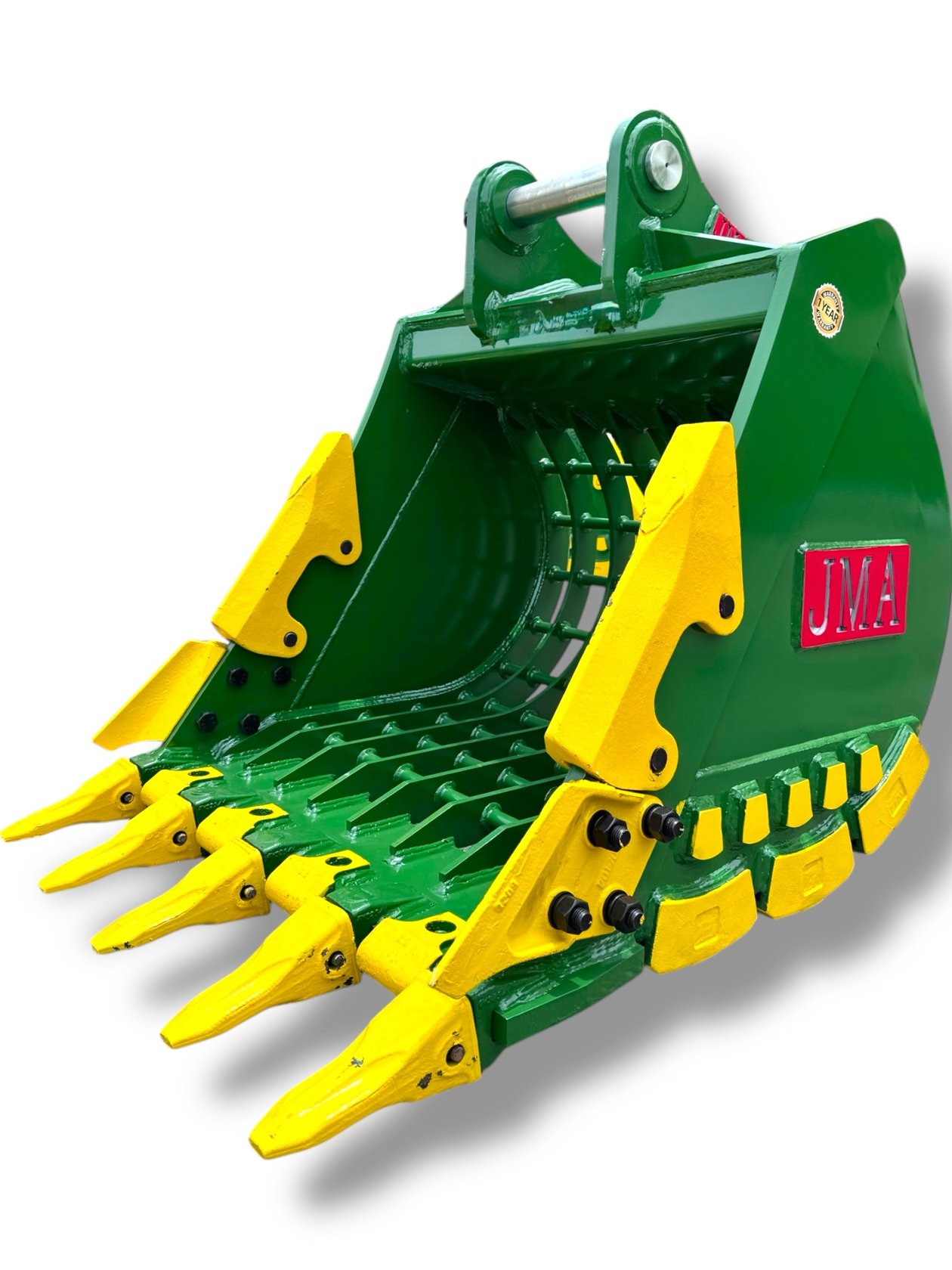 36″ Severe Duty Skeleton Bucket with Teeth for 10 – 15 Tons Excavators. 65mm Pins
