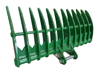 60" Brush Rake for 7 - 10 tons Excavators. 50mm Pins