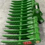 60″ Brush Rake for 8 – 13 Tons Excavators. 50mm Pins