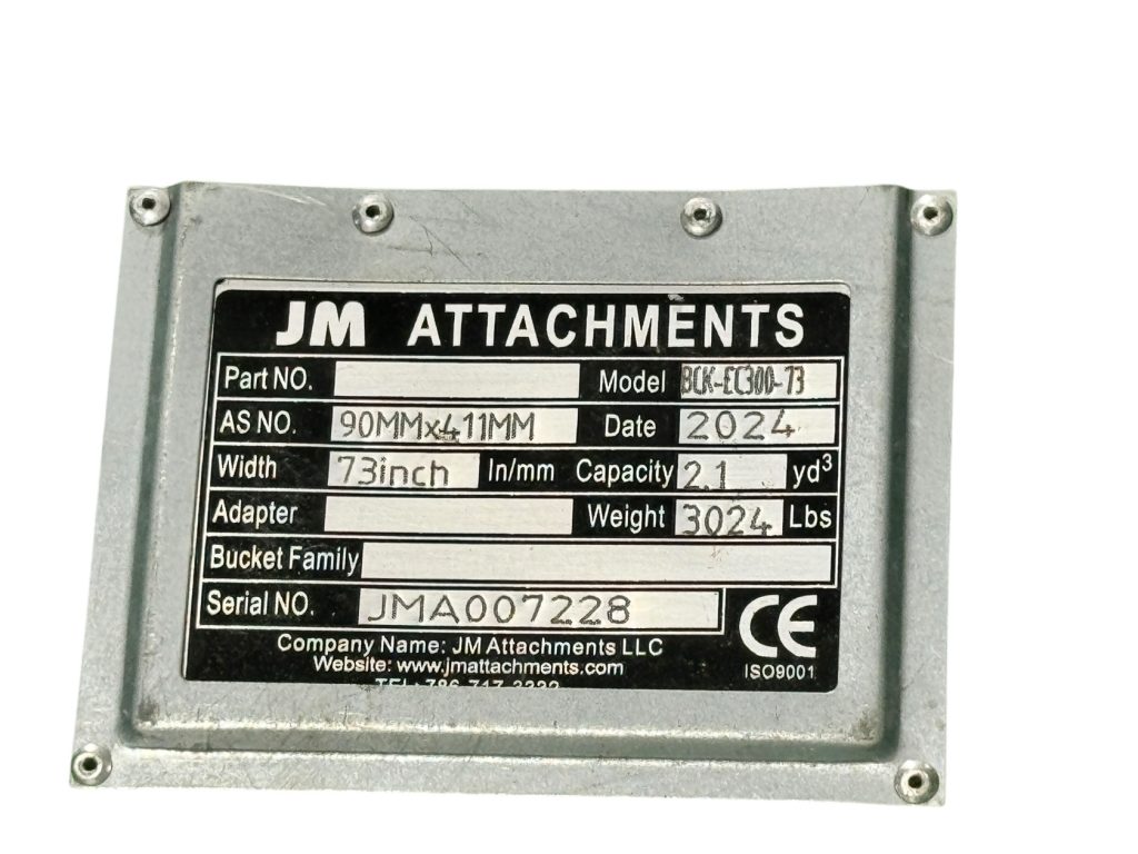72″ Ditching Bucket for 23 – 36 Tons Excavators. 90mm Pins