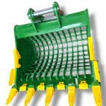 66″ Severe Duty Skeleton Bucket with Teeth for 30 – 55 Tons Excavators. 100mm Pins