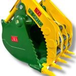 42″ Claw Bucket for 10 – 15 Tons Excavators.  65mm Pins