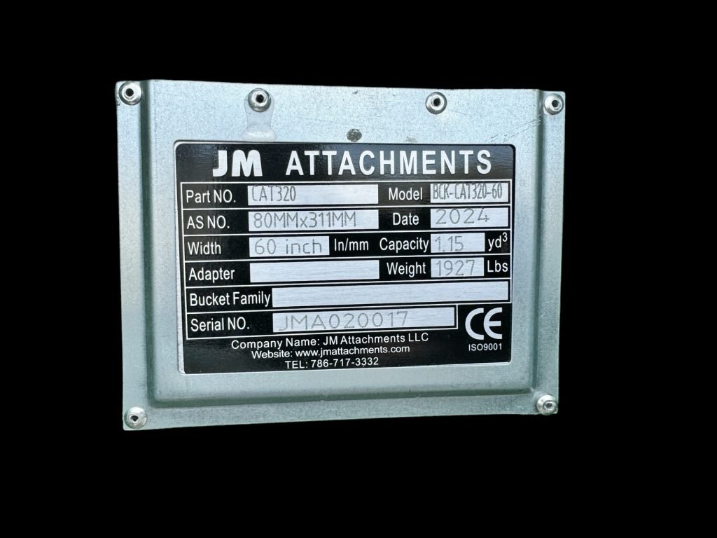 60″ Ditching Bucket for 16 – 25 Tons Excavators. 80mm Pins