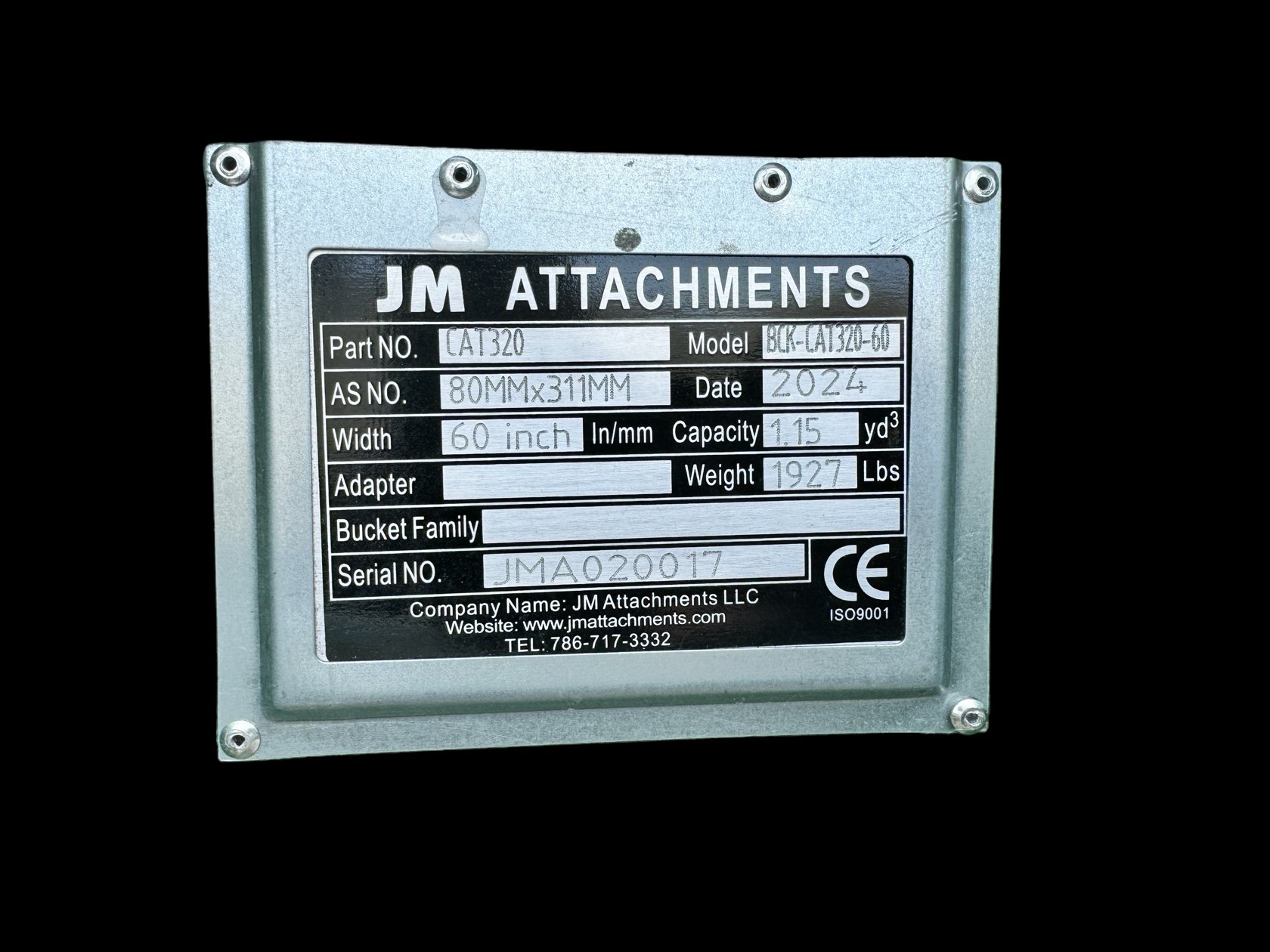 60″ Ditching Bucket for 16 – 25 Tons Excavators. 80mm Pins