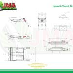 35mm Main Pin Hydraulic Thumb for 2 – 3 tons Mini Excavators