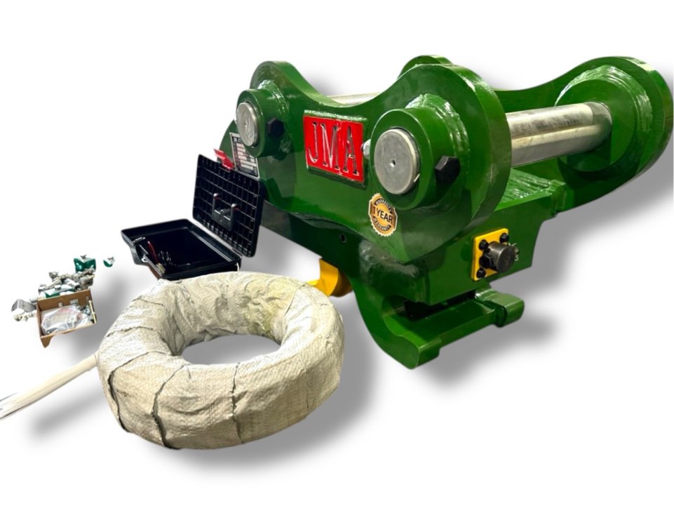 Variable Dual Lock Hydraulic Quick Coupler for 29 – 48 Tons Excavators. 100mm Pins