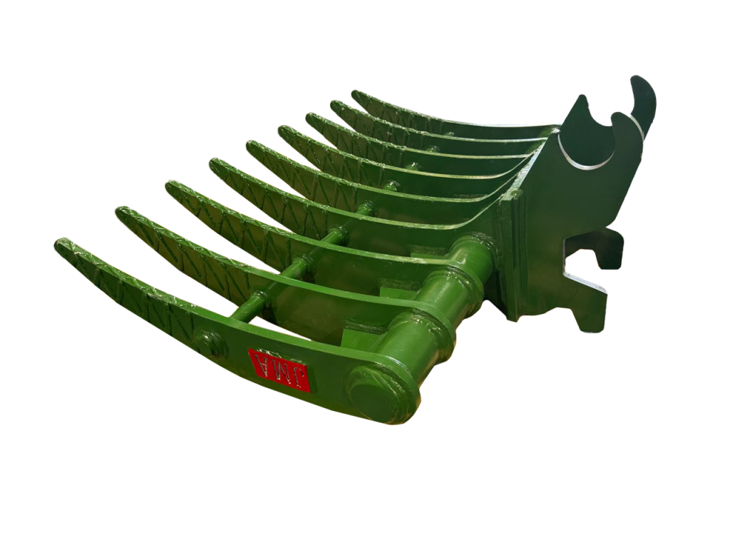 40″ Brush Rake John Deere Wedge Lock Coupler Style for 2.6 – 3.7 Tons