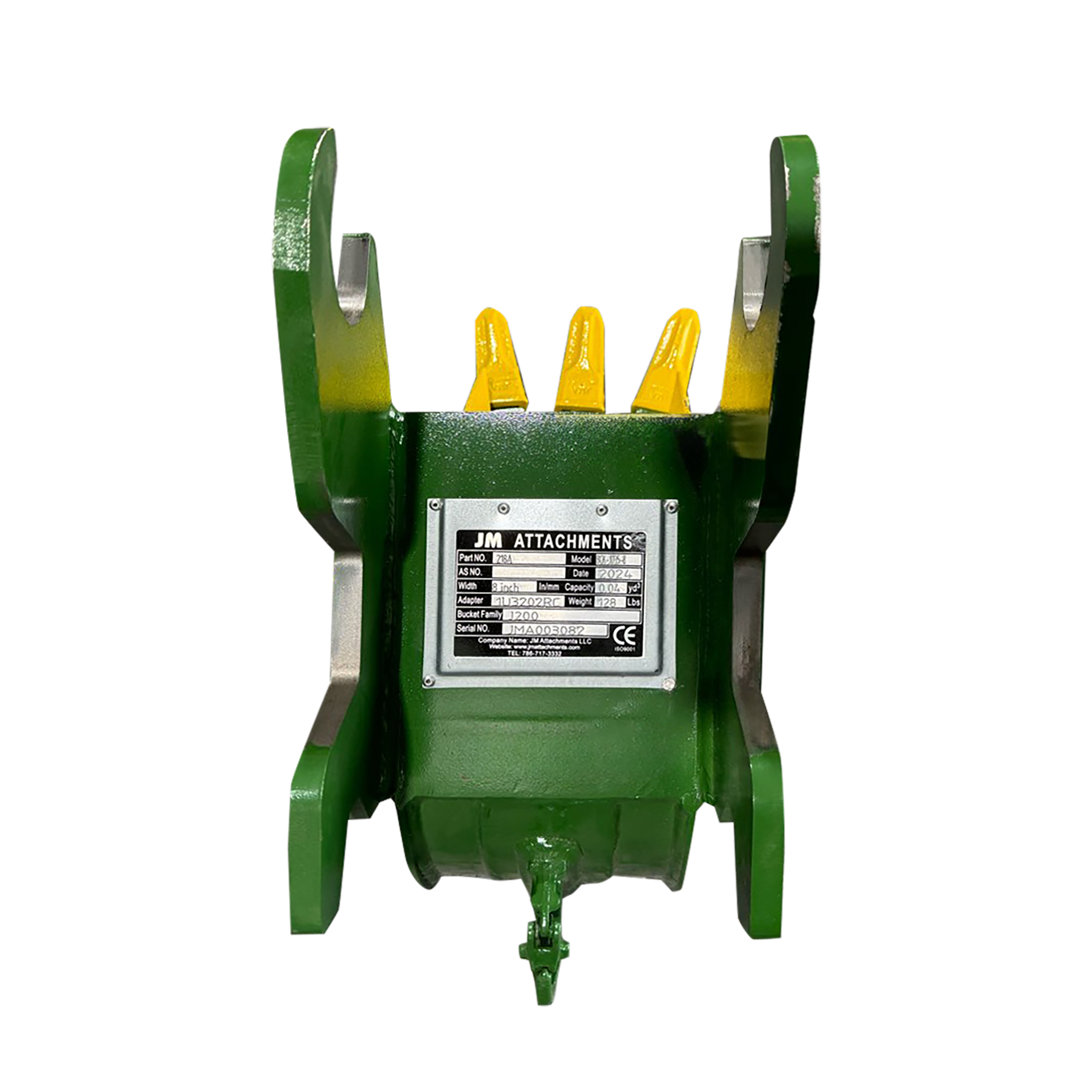 8″ Trenching Bucket John Deere Wedge Lock Coupler Style for 2.6 – 3.7 Tons