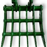 24″ Root Rake for 5 – 6.5 Tons Mini Excavators. 45mm Pins