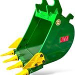 18″ Digging Bucket John Deere Wedge Lock Coupler Style for 4 – 8.5 Tons Mini Excavators
