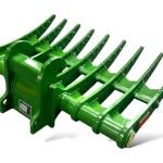 35″ Brush Rake for 3 – 9 Tons Excavators. X-Change Coupler Style