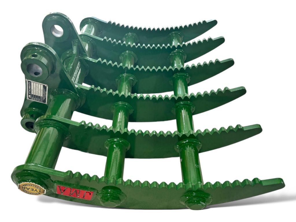 35″ Root Rake for 5 – 6.5 Tons Mini Excavators. 45mm Pins