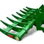 48″ Brush Rake John Deere Wedge Lock Coupler Style for  5 – 6.5 Tons Mini Excavators