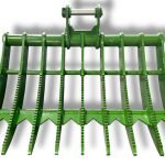 54″ Root Rake for 7 – 10 Tons Excavators. 50mm Pins