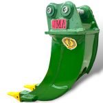 6″ Banana Bucket for 1 – 3 Tons Mini Excavators. 30mm Pins