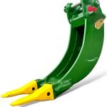 6″ Banana Bucket for 1 – 2 Tons Mini Excavators. 30mm Pins