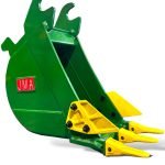 12″ Trenching Bucket John Deere Wedge Lock Coupler Style for 4 – 8.5 Tons Mini Excavators