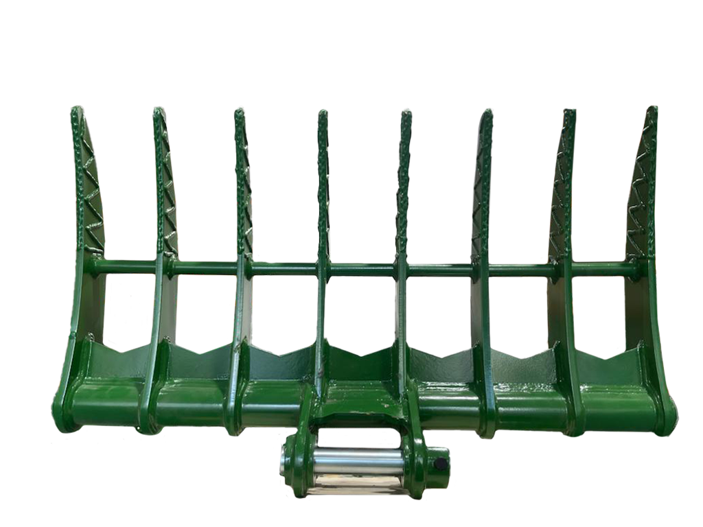 48″ Brush Rake for 5 – 6.5 tons Mini Excavators. 40mm Pins