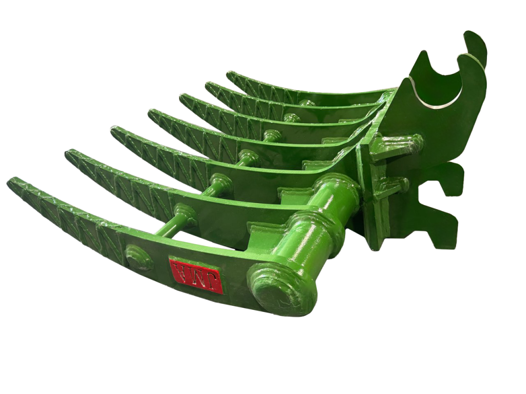 35″ Brush Rake John Deere Wedge Lock Coupler Style for 2.6 – 3.7 Tons