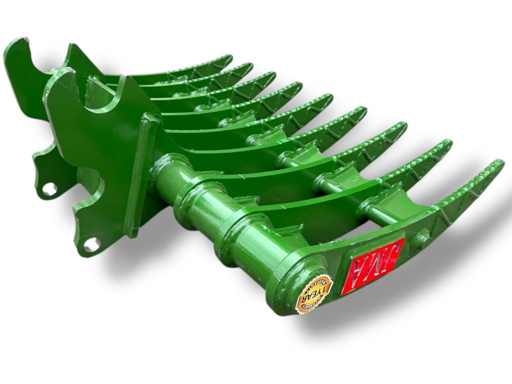 40″ Brush Rake Kubota Wedge Lock Coupler Style for 3 – 4.5 Tons Mini Excavators