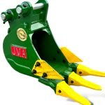 8″ Trenching Bucket for 1 – 2 Tons Mini Excavators. 30mm Pins