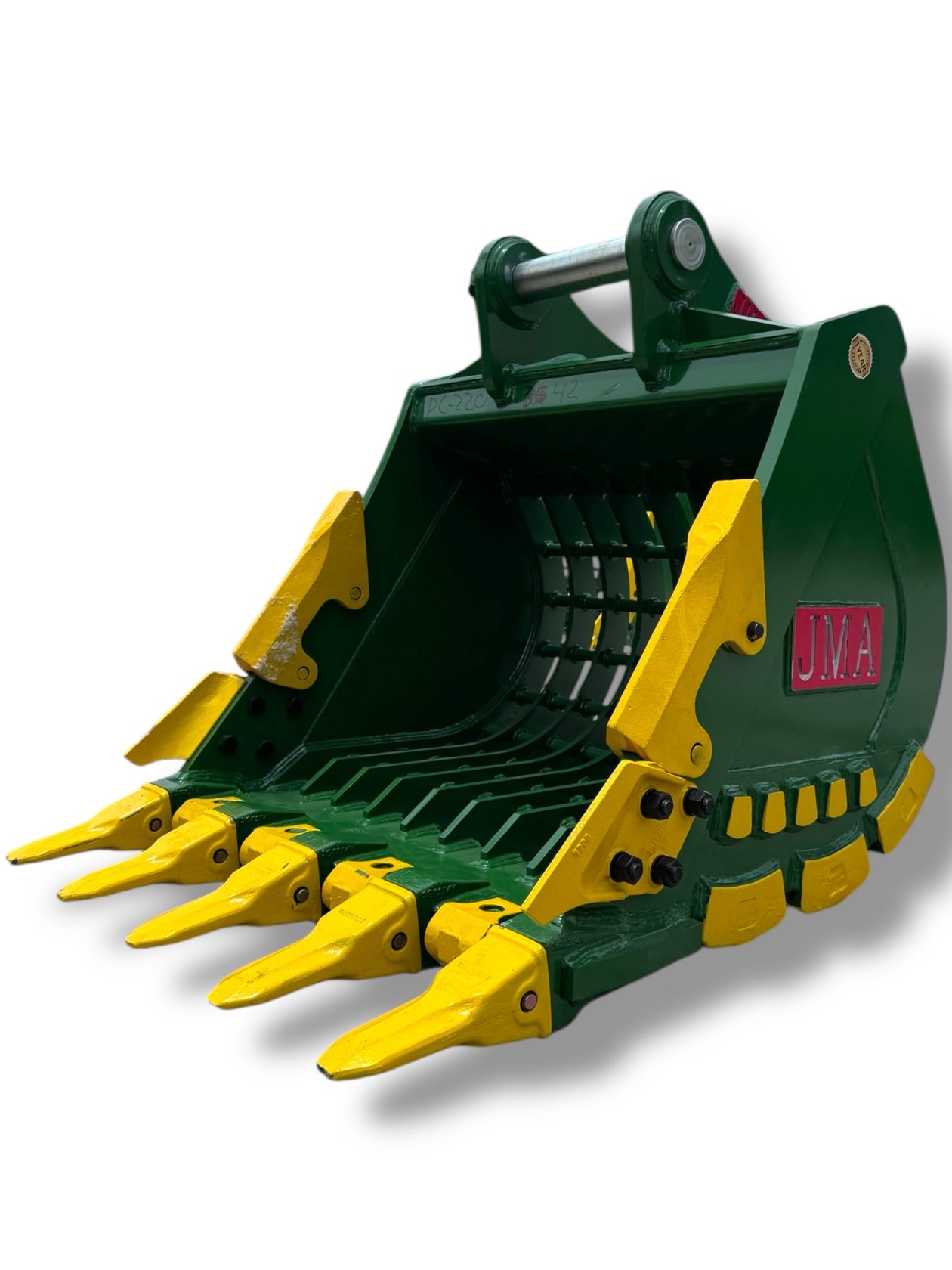 42″ Severe Duty Skeleton Bucket with Teeth for 16 – 25 Tons Excavators. 80mm Pins
