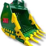 36″ Severe Duty Skeleton Bucket with Teeth for 10 – 15 Tons Excavators. 65mm Pins