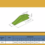 1000.3 | Caterpillar Bucket Tooth | Rock Chisel Style