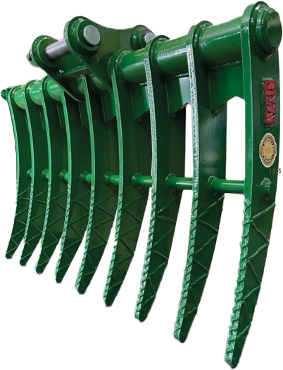 40″ Brush Rake for 4 – 5 tons Mini Excavators. 40mm Pins