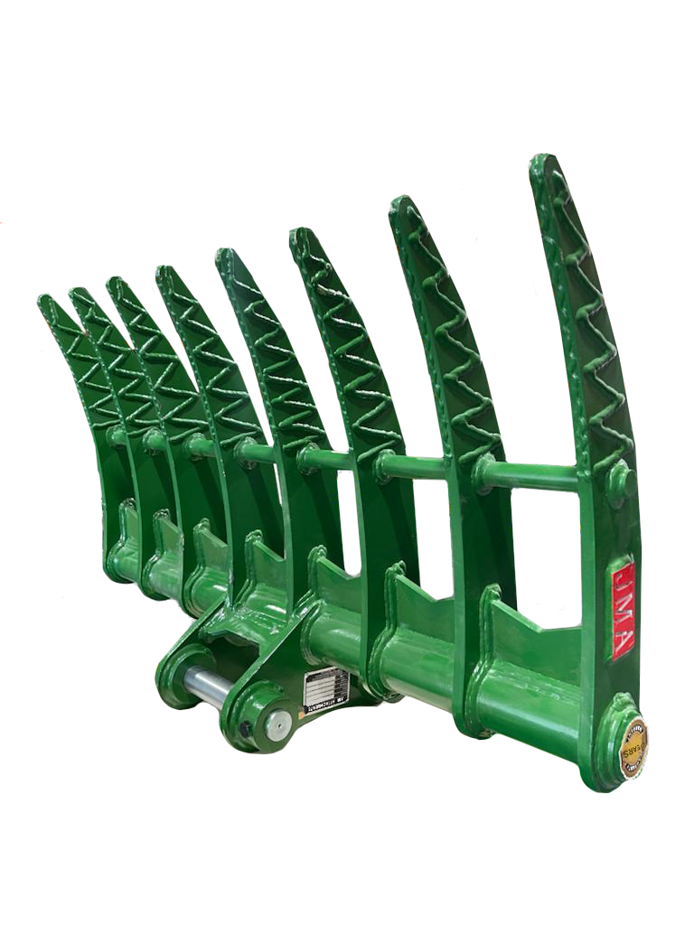 48″ Brush Rake for 7 – 10 tons Excavators. 50mm Pins